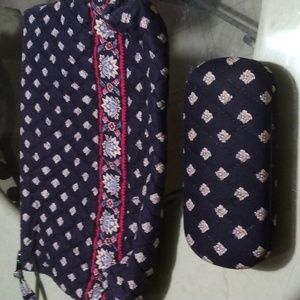 VGUC Vera Bradley Large Cosmetic Bag and Eyeglass Case